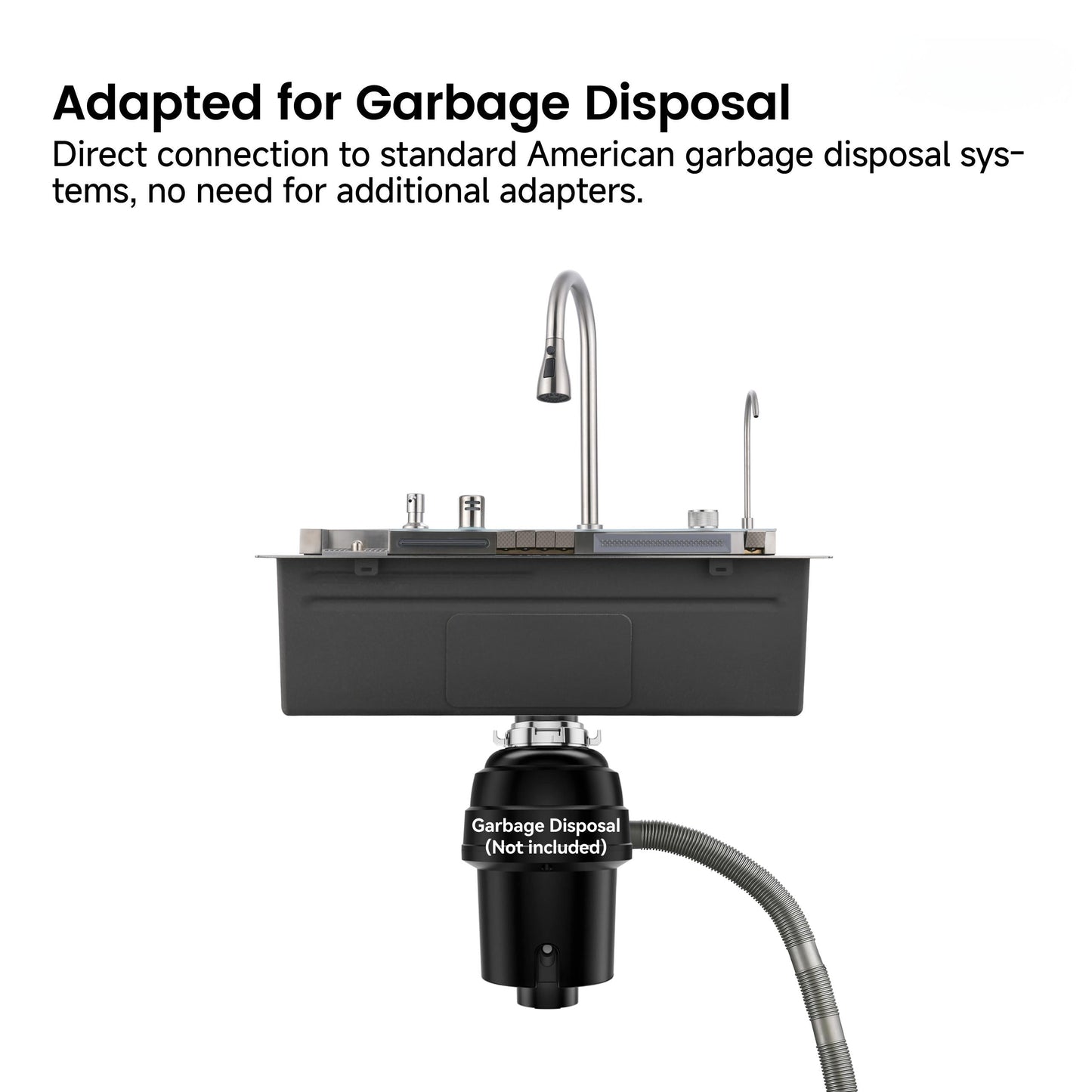 Pull-out Faucet Single Bowl Sink - 30"x18"