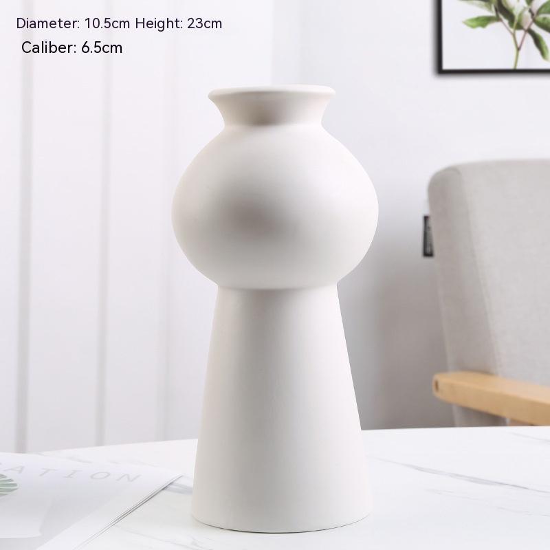 Home Decoration Ceramic Vase Dried Flower Arrangement Vase Starry Sky Minimalist Creative Decoration White Living Room