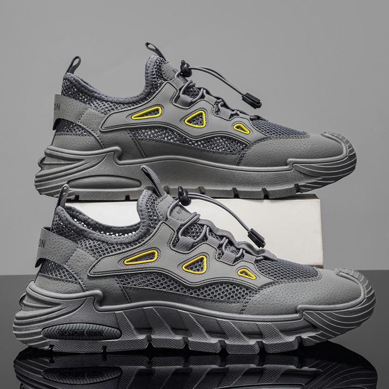 2026 New Men's Summer Breathable Hollow Mesh Sneakers, Thin Casual Sports Trendy Footwear For Students