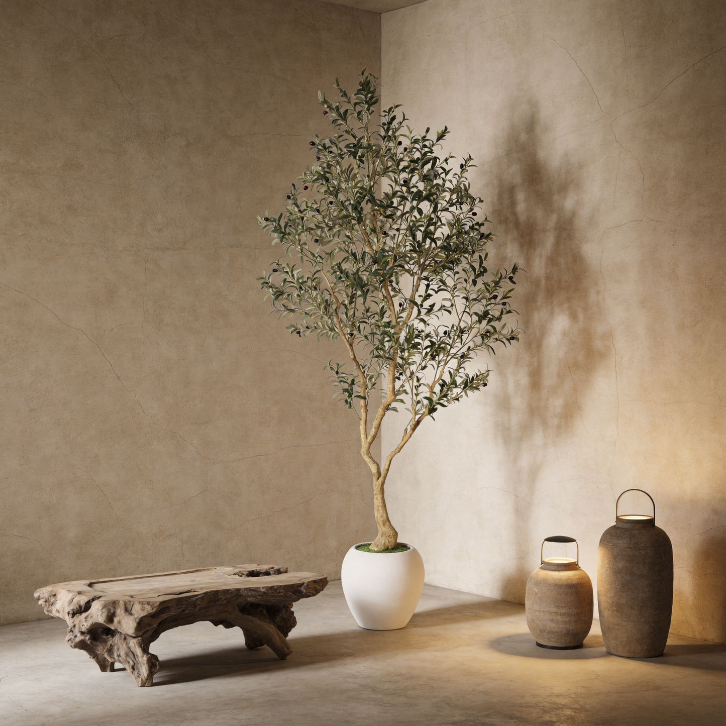 8.2FT Artificial Olive Tree With Big Decorative