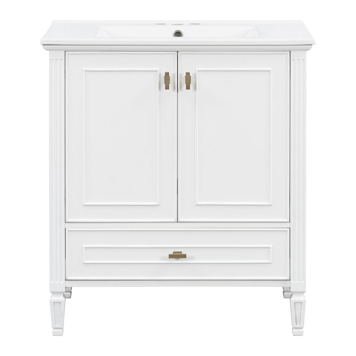 Freestanding Vanity With 1 Drawer & 2 Soft Close Doors With Door Mounted Storage