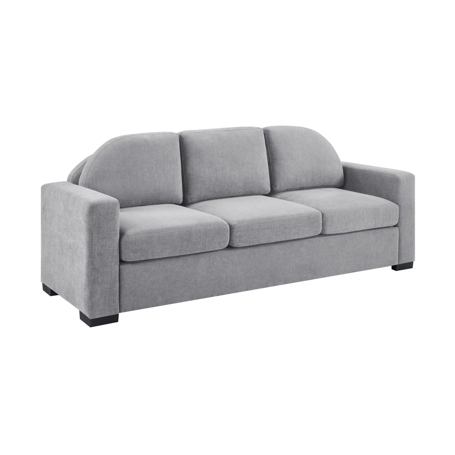 Modern 3 Seater Sofa With Curved Backrest