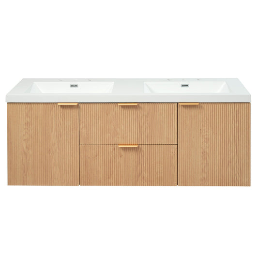 Modern Wall Mounted Bathroom Vanity, Soft Close Doors