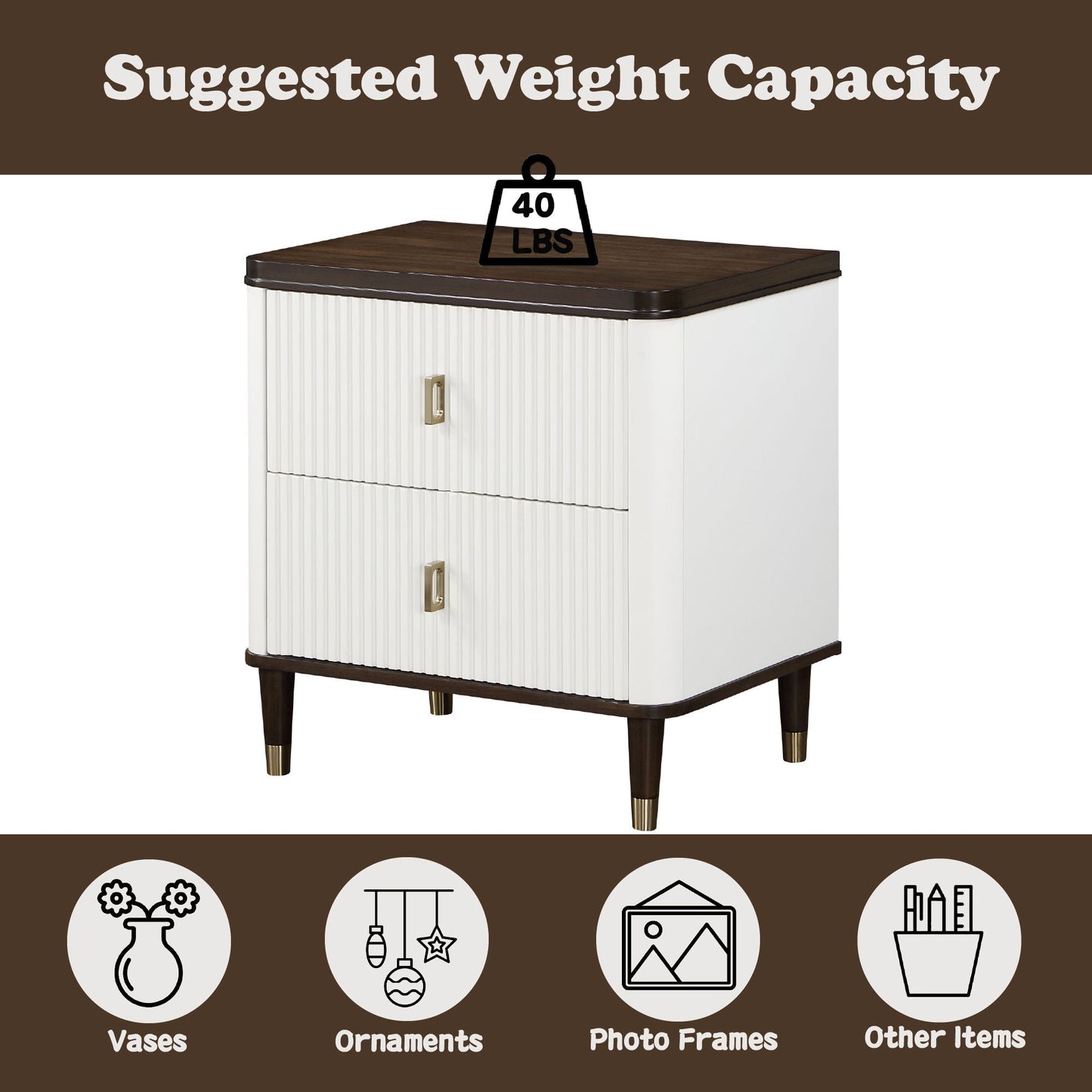 Carena - 5 Piece Bedroom Set (Eastern King Dresser Chest Mirror Nightstand) - Brown / Light Gray / White