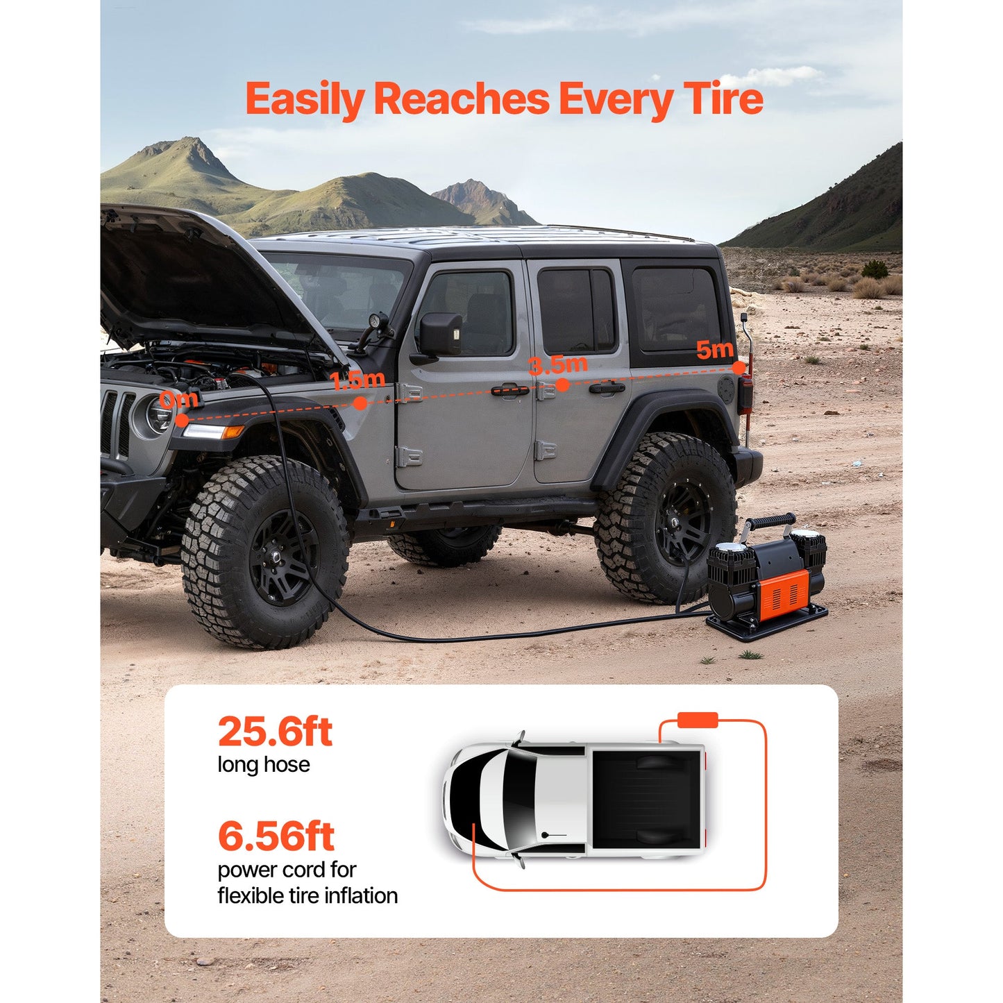Dual-Cylinder Heavy Duty Air Compressor