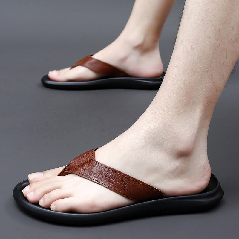 Flip-flops Flat-soled Outdoor Sandals Mens Style