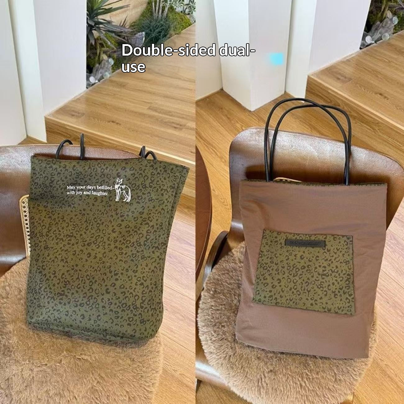 Leopard-print Shoulder Bag Large-capacity Bucket Bag
