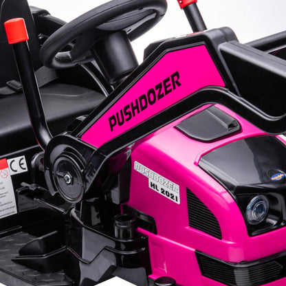 Excavator 6V Battery Tractor with Music and Headlight for Kids' Riding Fun