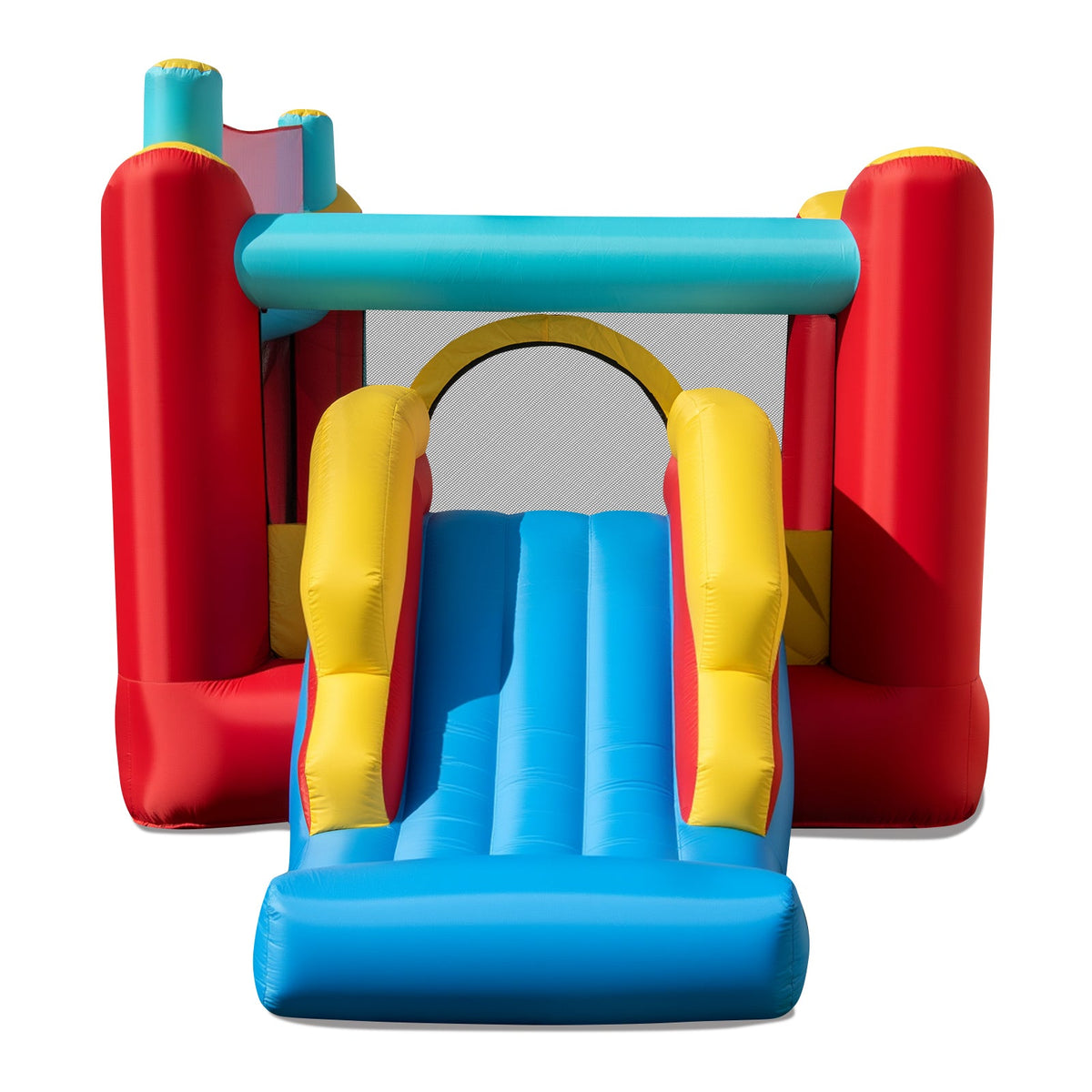 5-in-1 Ice Cream Inflatable Bounce House with Ball Pit and Slide without Blower