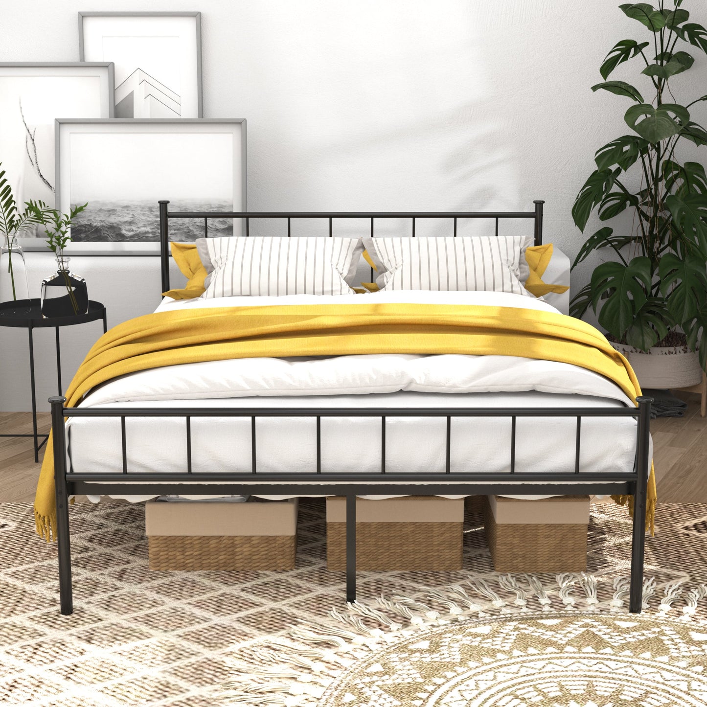 Queen Size Bed Frame, Headboard and Footboard