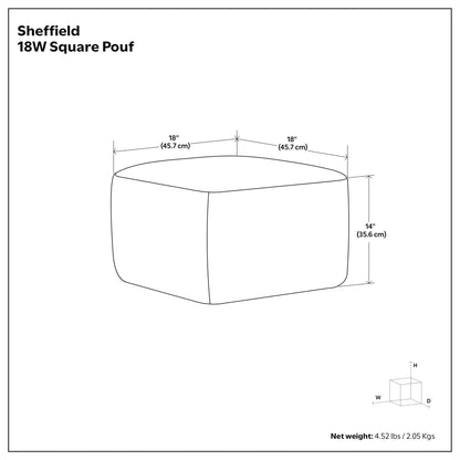 Sheffield - Handcrafted Square Pouf