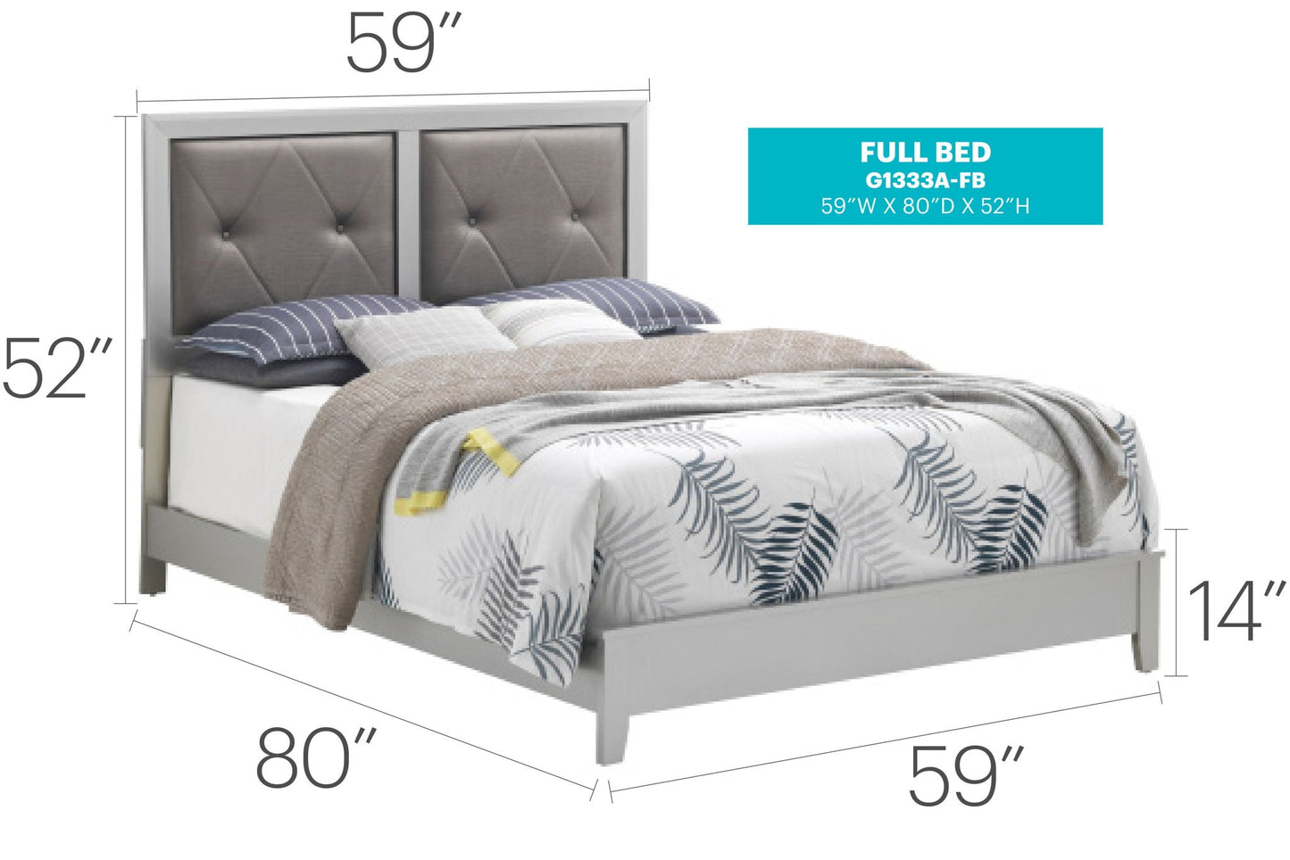 Padded Headboard Bed