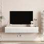 High-Gloss Suspended TV Cabinet with LED Lights