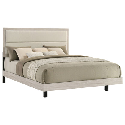 Trenton 54-inch Wood Eastern King Panel Bed Rustic Cream