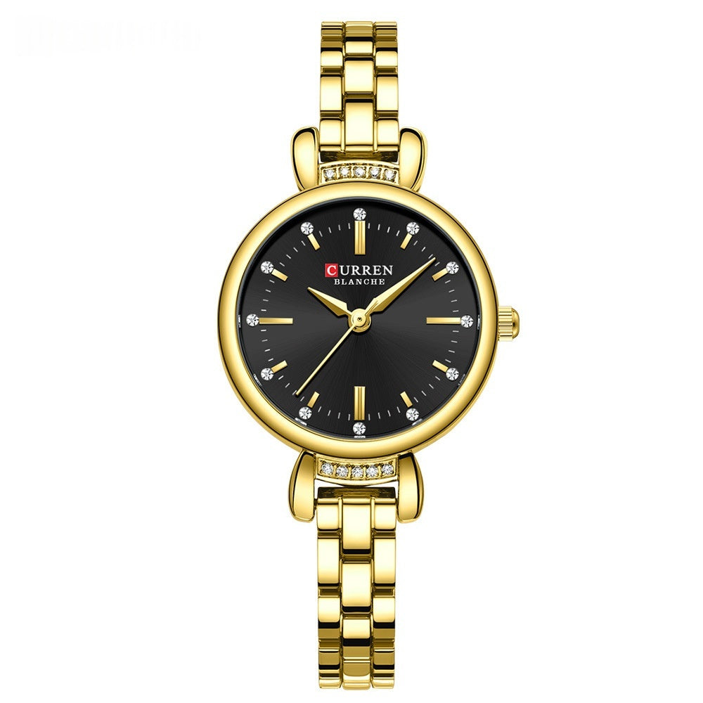 Waterproof Round Casual Womens Bracelet Watch