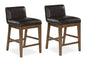 Cabalynn - Upholstered Barstool (Set of 2) - Two-tone Brown