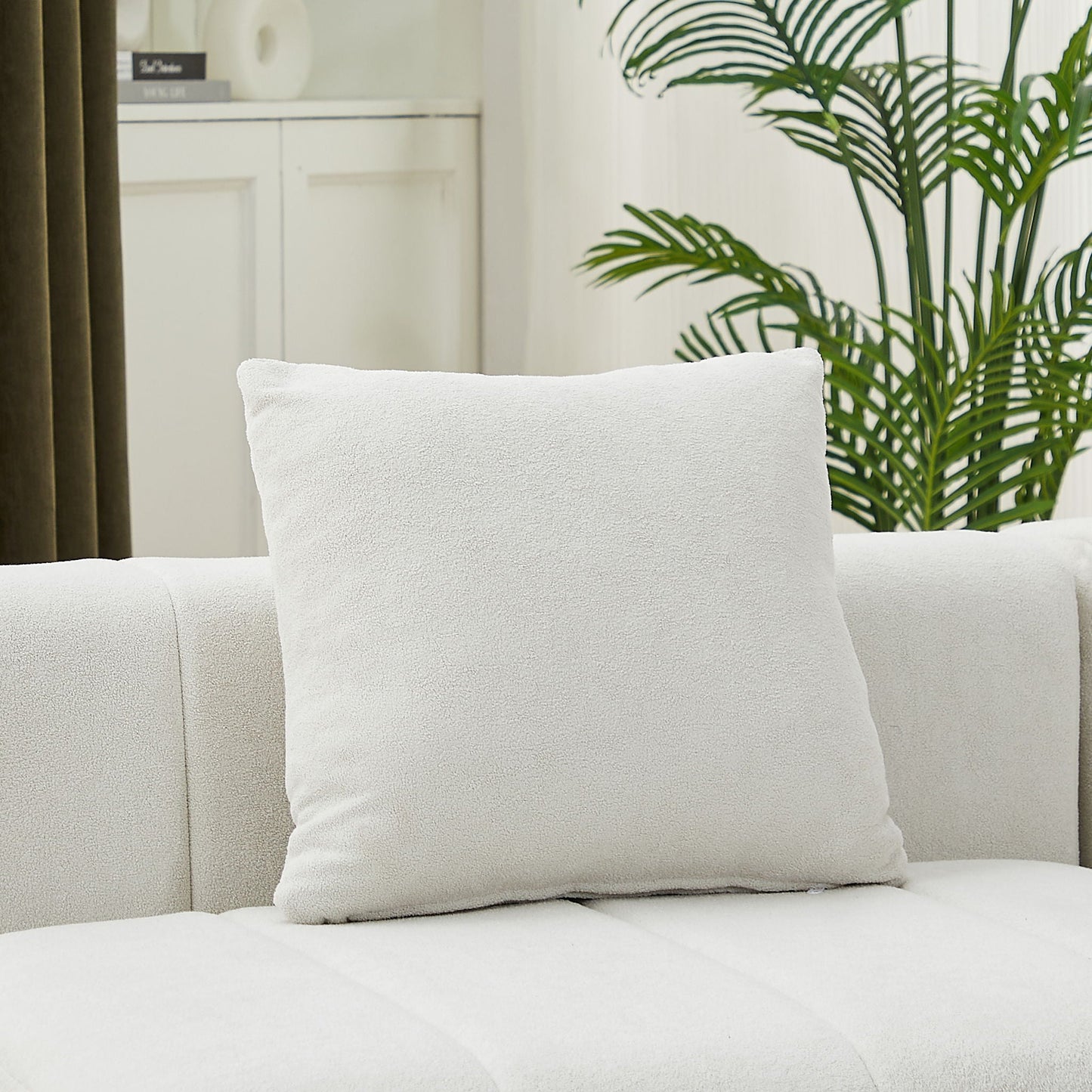 Modular Sectional Sofa With 2 Pillows, Symmetrical Design