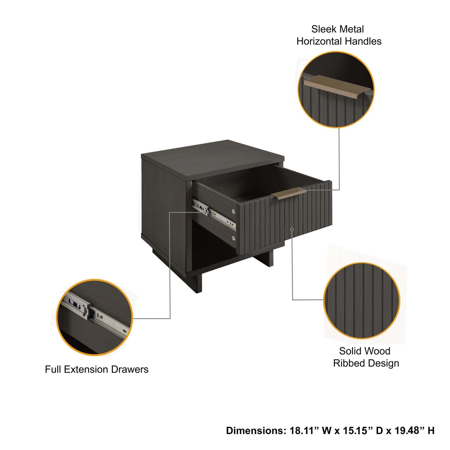 Granville - Nightstand With 1 Drawer