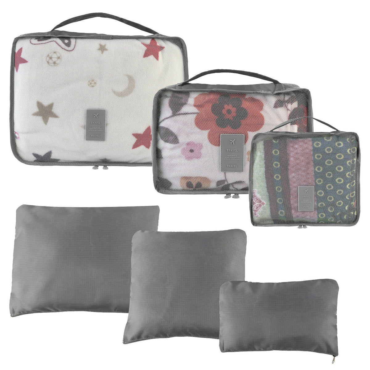 9Pcs Clothes Storage Bags Water-Resistant Travel Luggage Organizer Clothing Packing Cubes for Blouse Hosiery Stocking Underwear