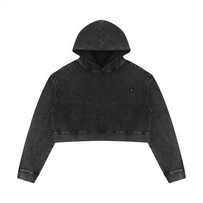 Loki & Ivy Women’s Mineral Washed Crop Hoodie