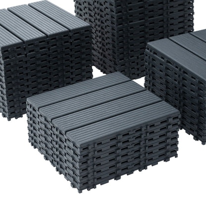 Interlocking Plastic Deck Tiles, Waterproof Outdoor / Indoor Patio Flooring