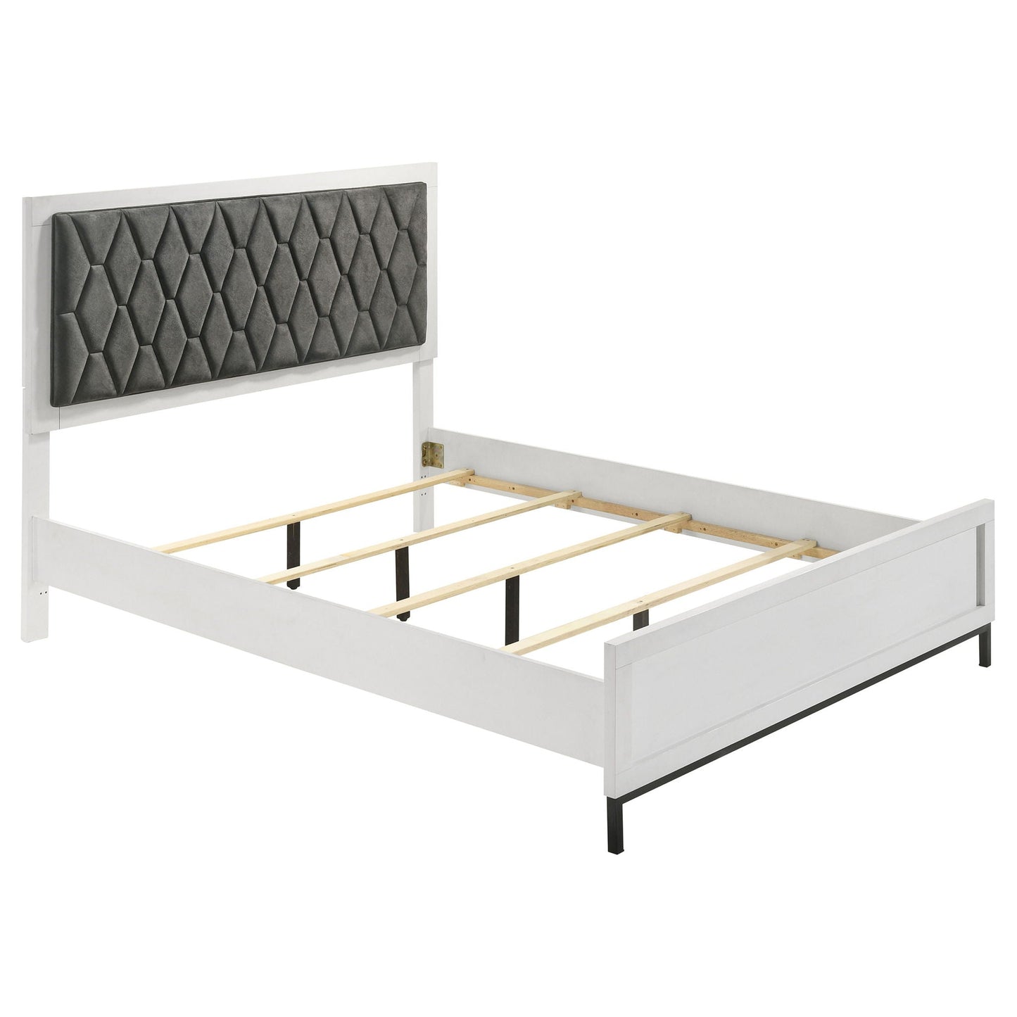 Taraval - Queen Upholstered Panel Bed - White
