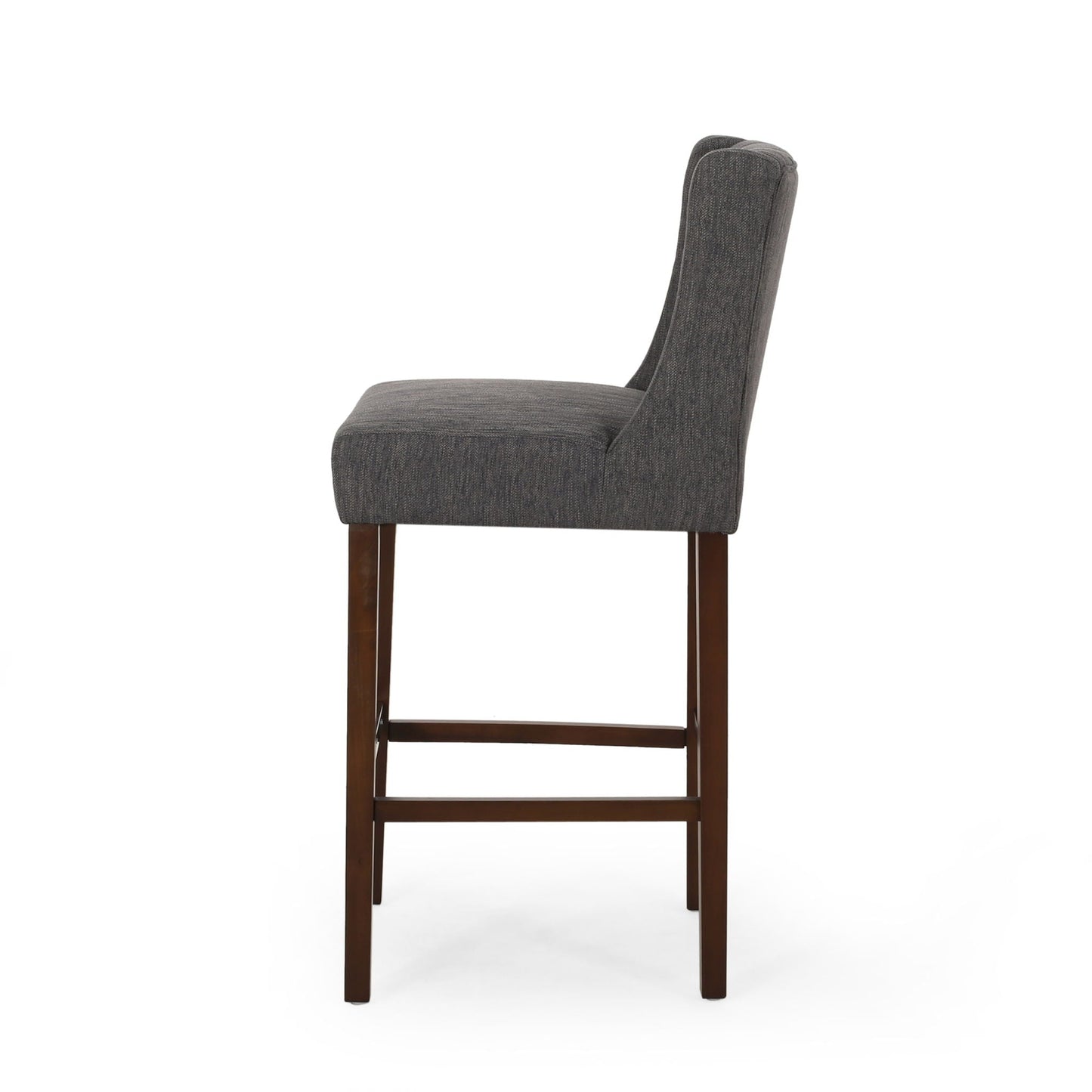 Solstara Upholstered Dining Barstool with Button Tufted and Wing Back
