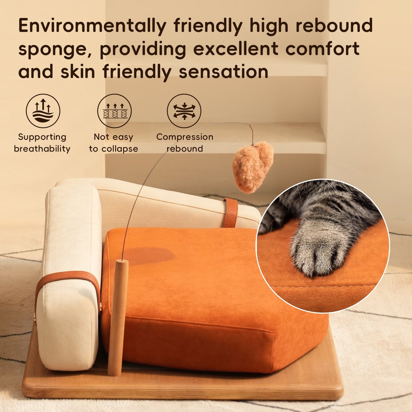 Wooden Pet Bed for Cats & Dogs