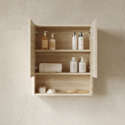 ZUNO 26" Wall-Mounted Bathroom Cabinet with Doors and Shelf