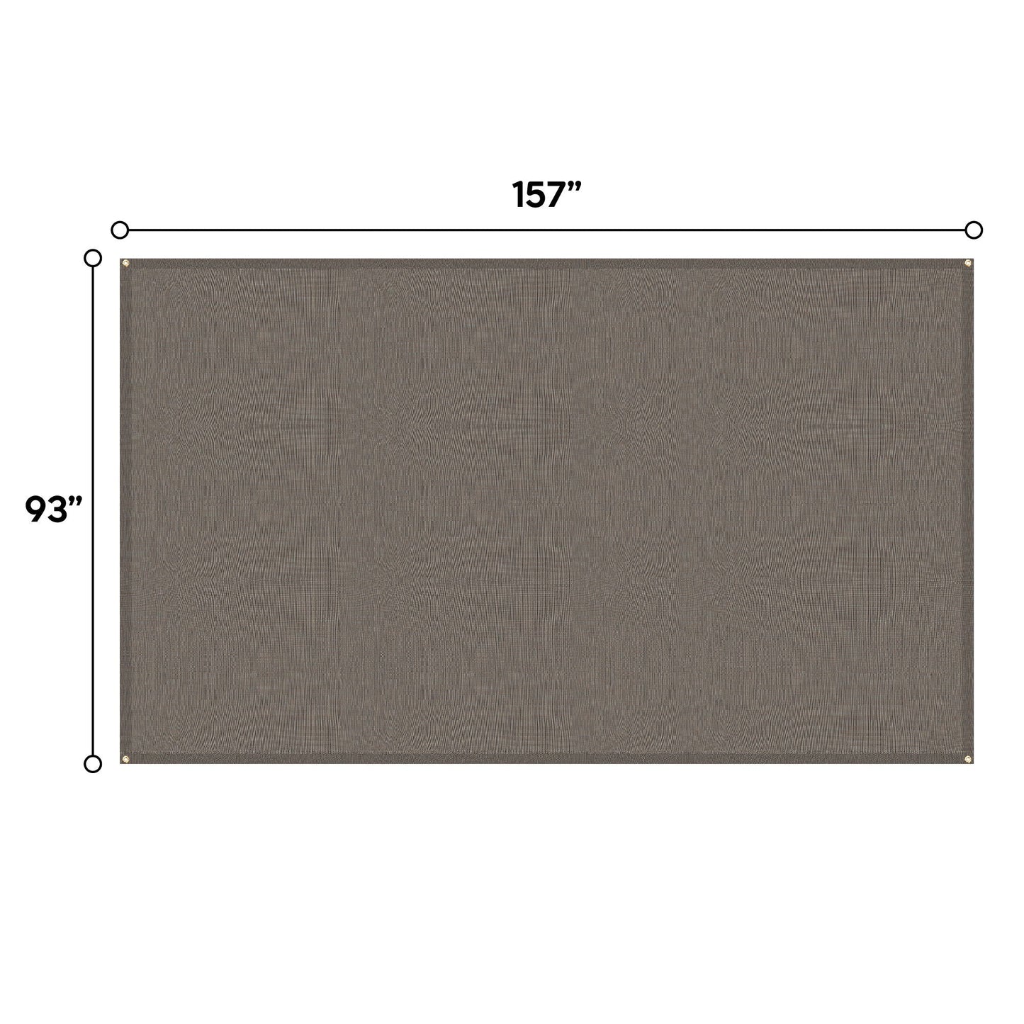 13' X 7.7' Outdoor Pergola Sun Shade Cover Cloth Patio Canopy Hdpe Permeable With Grommets - Brown