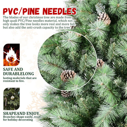 6FT Christmas Tree with 66 Pine Cones