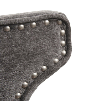 360 Degree Swivel Counter Stool With Silver Detailing