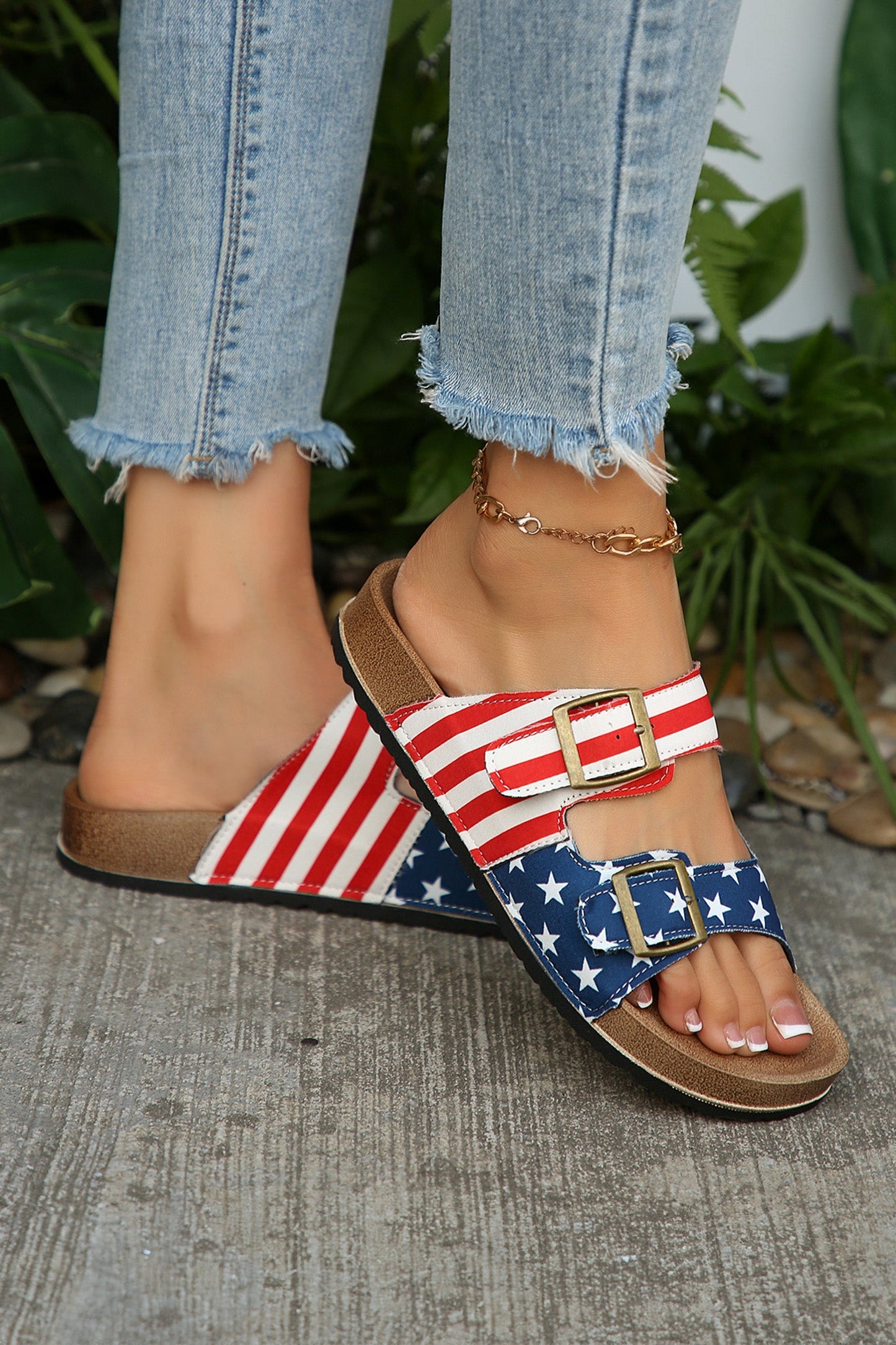 Maren Hollowed Faux Suede Slippers