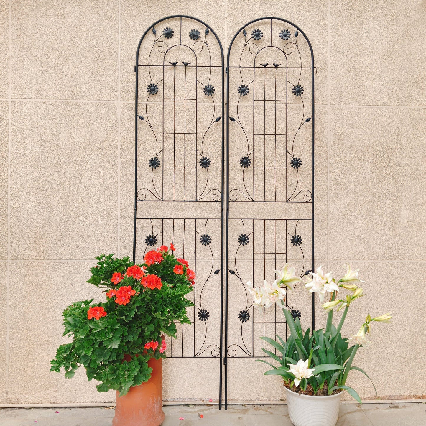 2 Pack Metal Garden Trellis 86.7" x 19.7" Rustproof Trellis for Climbing Plants
