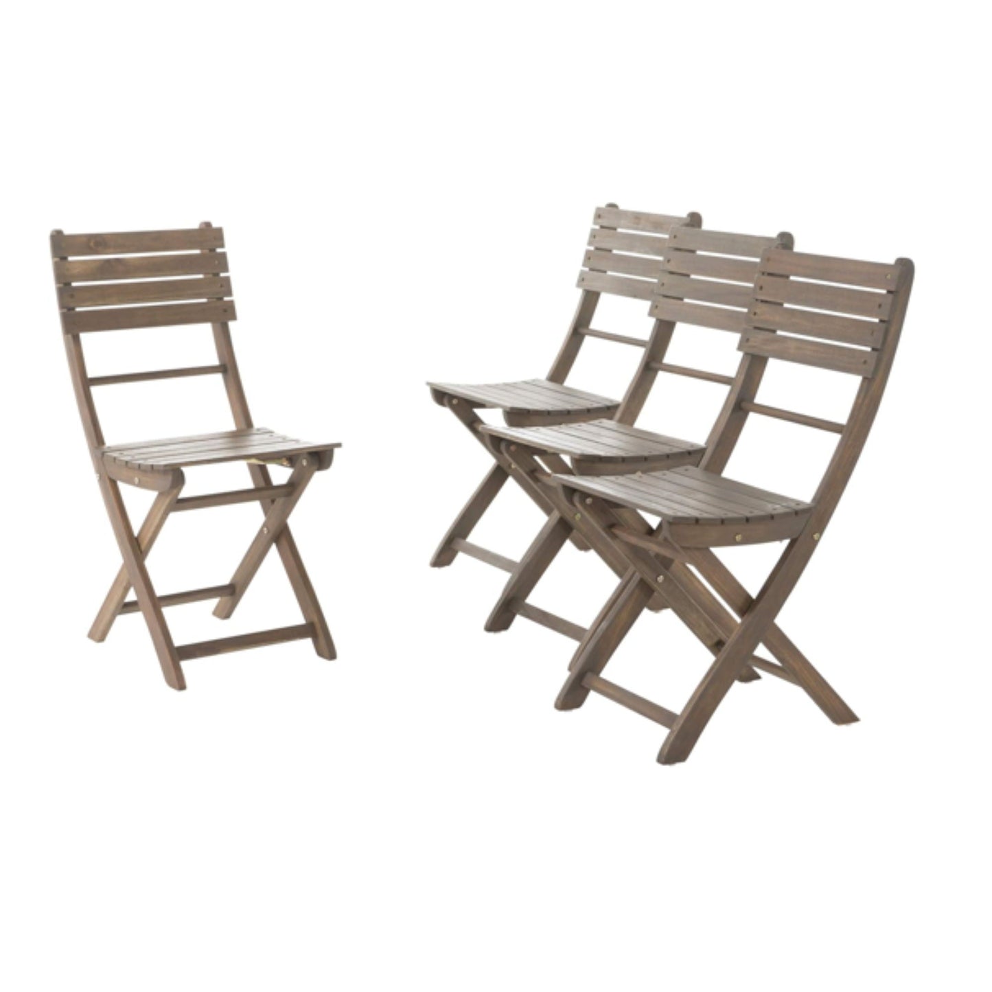 Positano - 4 Piece Foldable Chair Set in Gray