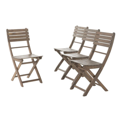 Positano - 4 Piece Foldable Chair Set in Gray