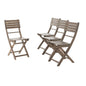 Positano - 4 Piece Foldable Chair Set in Gray
