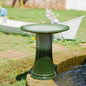 17" Ceramic Bird Bath for Outside, Elegant Tall Outdoor Bird Bath