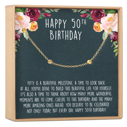 50th Birthday Dot Bracelet