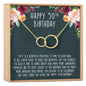 50th Birthday Necklace, Multiple Styles