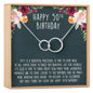 50th Birthday Necklace, Multiple Styles