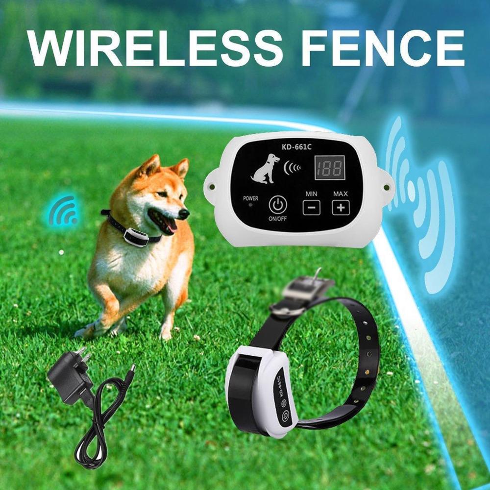 FlipStylez Black Wireless Pet Fence - 1/2 Acre Circular Boundary Electric Dog Containment System | Portable Waterproof Receiver Collar with 5 Adjustable Correction Levels