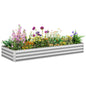 Outsunny 95" x 36" Galvanized Raised Garden Bed