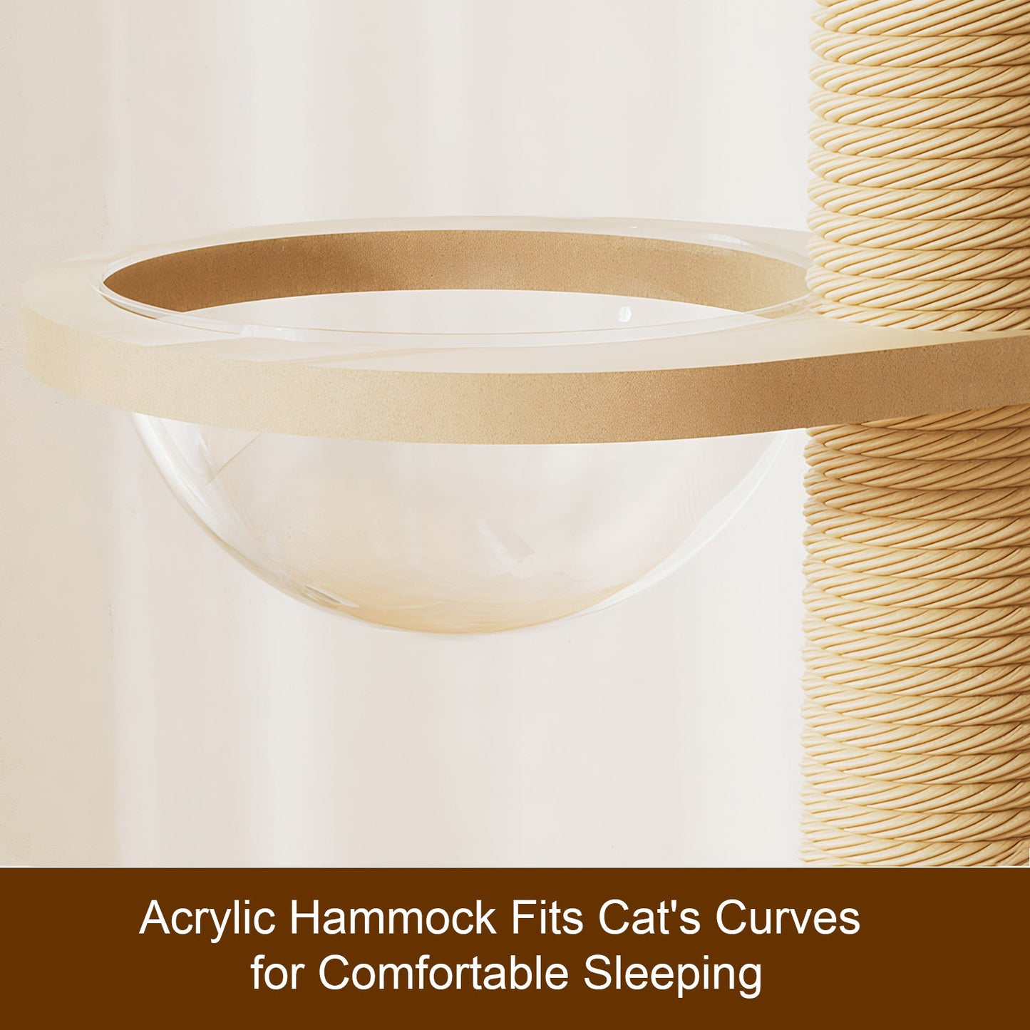 Floor to Ceiling Cat Tree with Adjustable Height and Condo Cave Bed