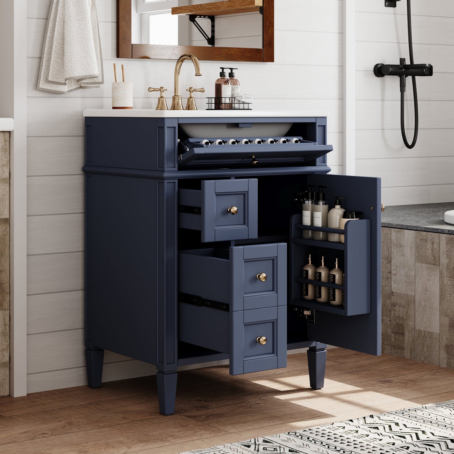 24'' Bathroom Vanity with Top Sink and Storage Cabinet
