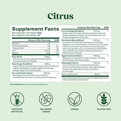 Organic Super Greens Powder Juice & Smoothie Mix