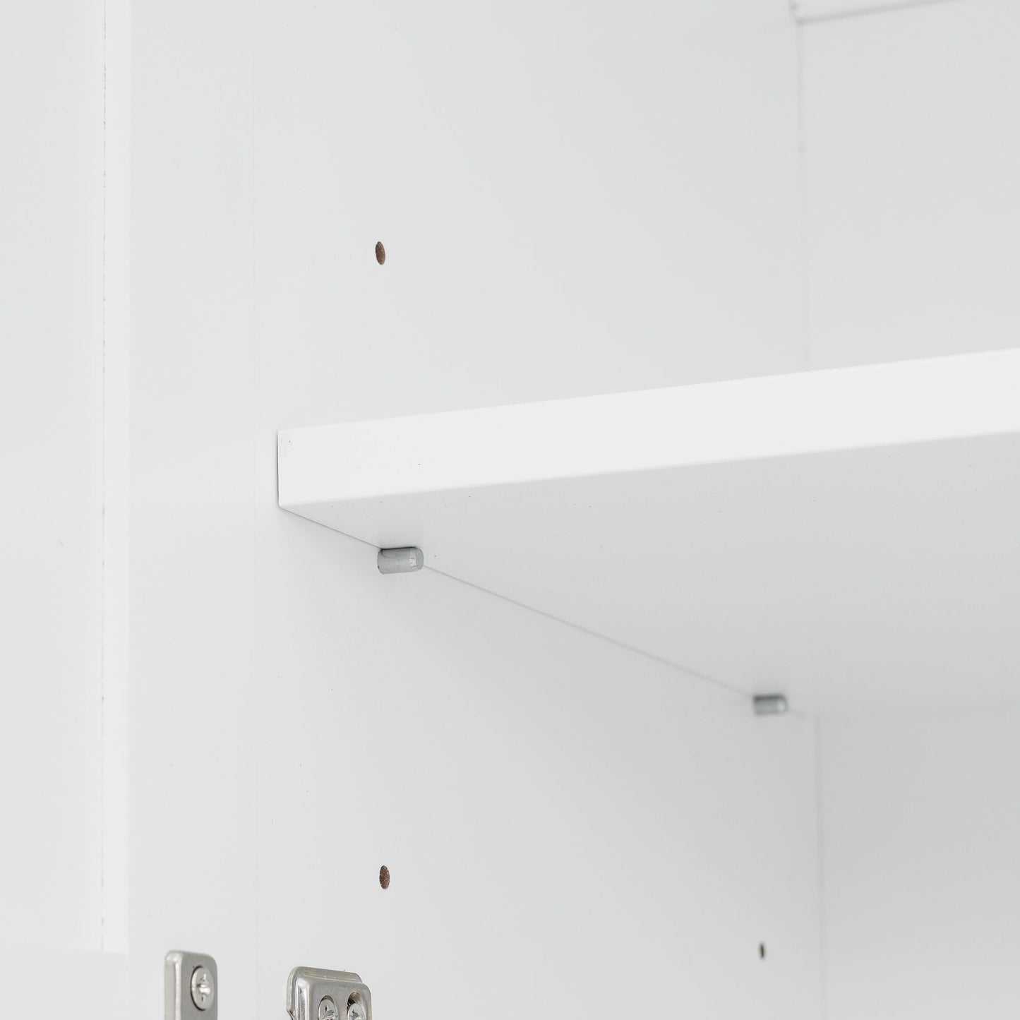 Bathroom Vanity With 2 Damping Hinge Doors, 3 Drawers, Adjustable Shelves - White