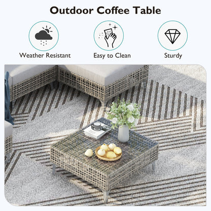 K&K 7-Piece Wicker Patio Furniture Set
