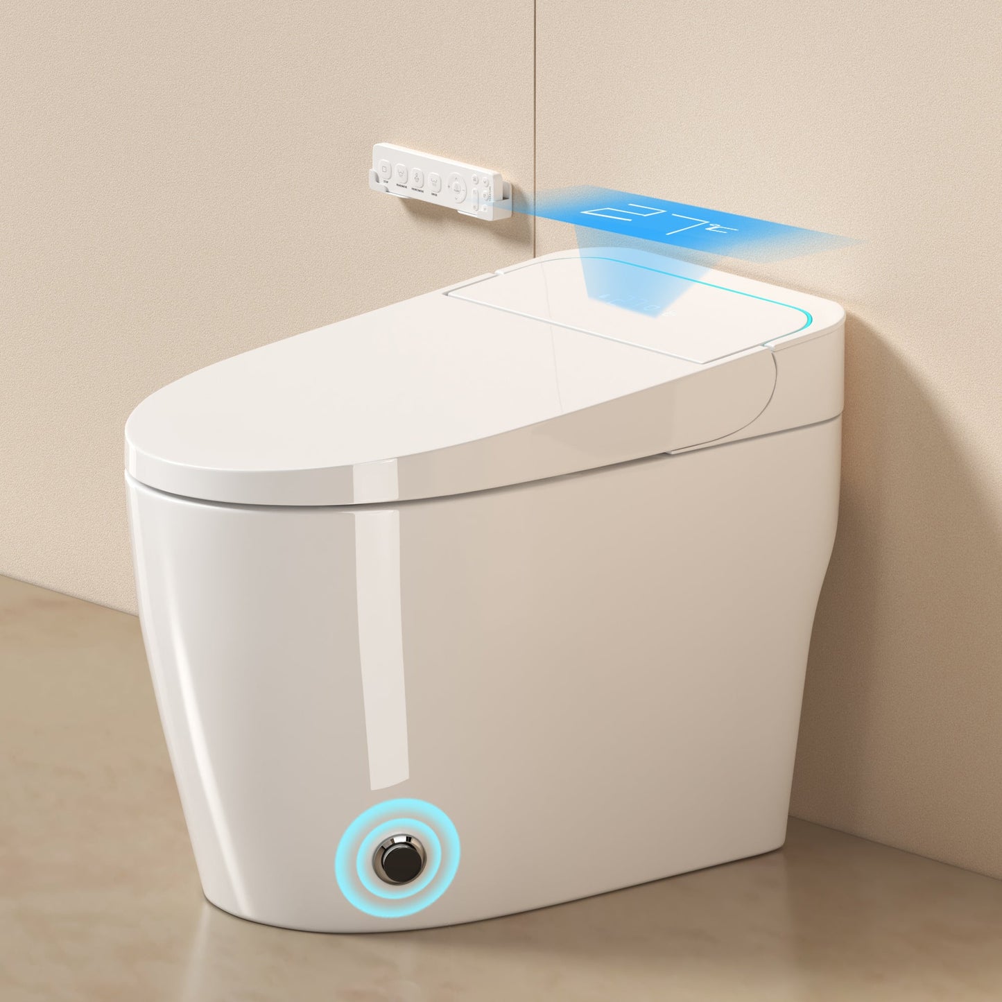 Unique Smart One-Piece Toilet with Bidet and Auto Seat