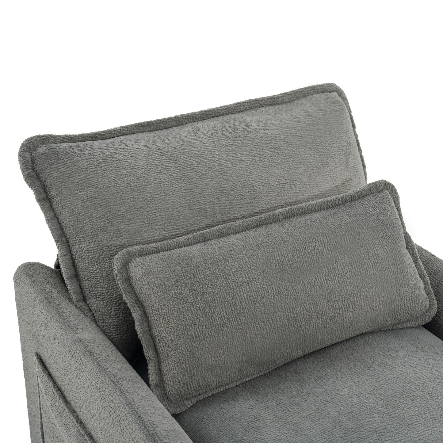 Modern Single Seat Accent Chair With Side Storage Pockets